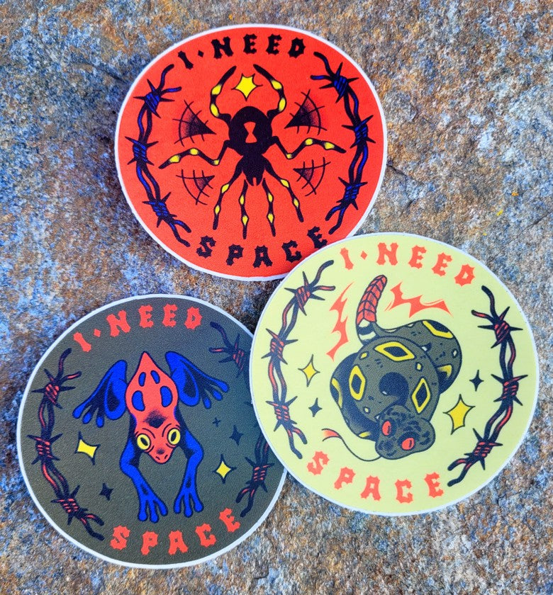 I NEED SPACE stickers