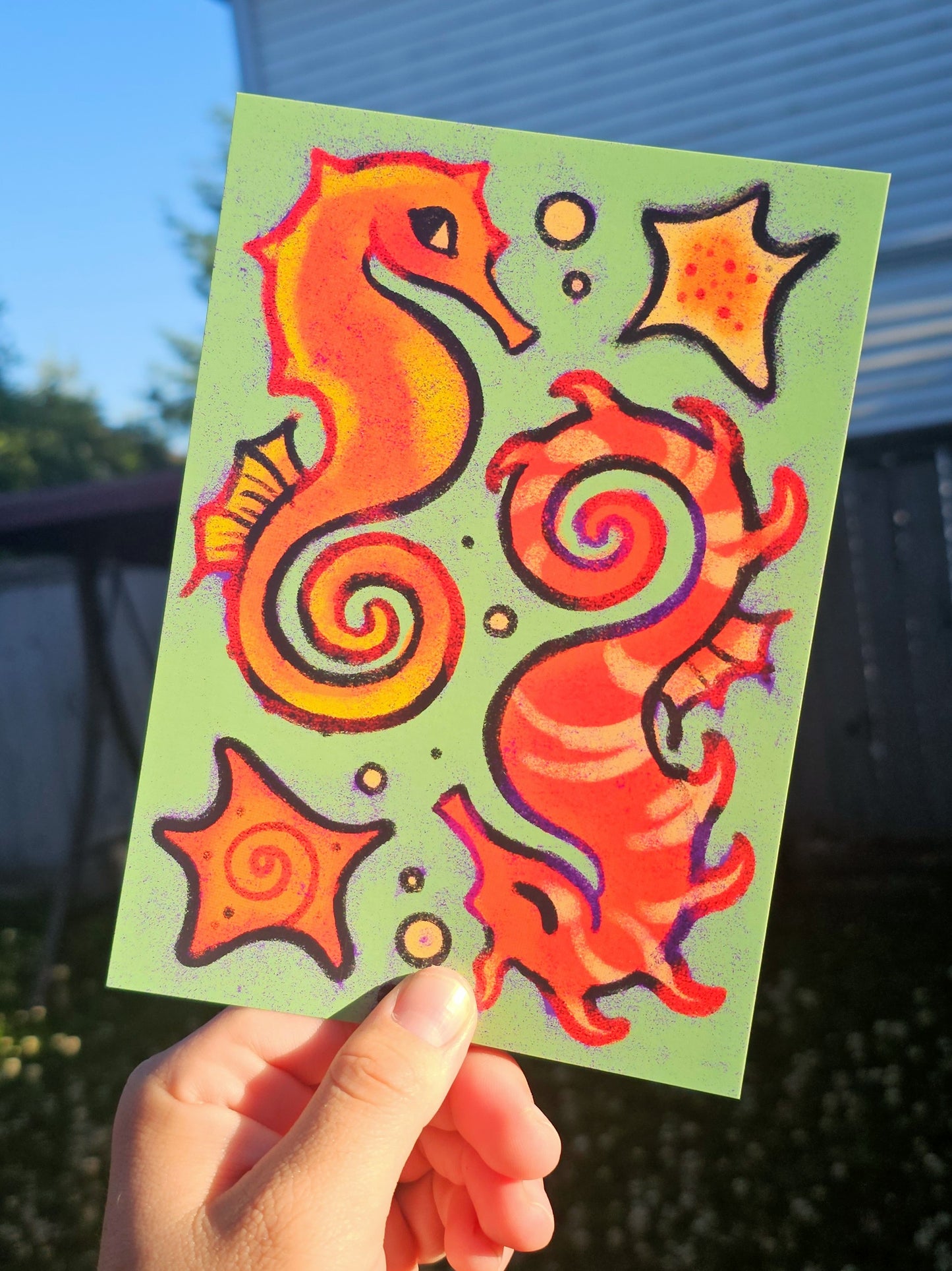 seahorse print (august 2025 print club)
