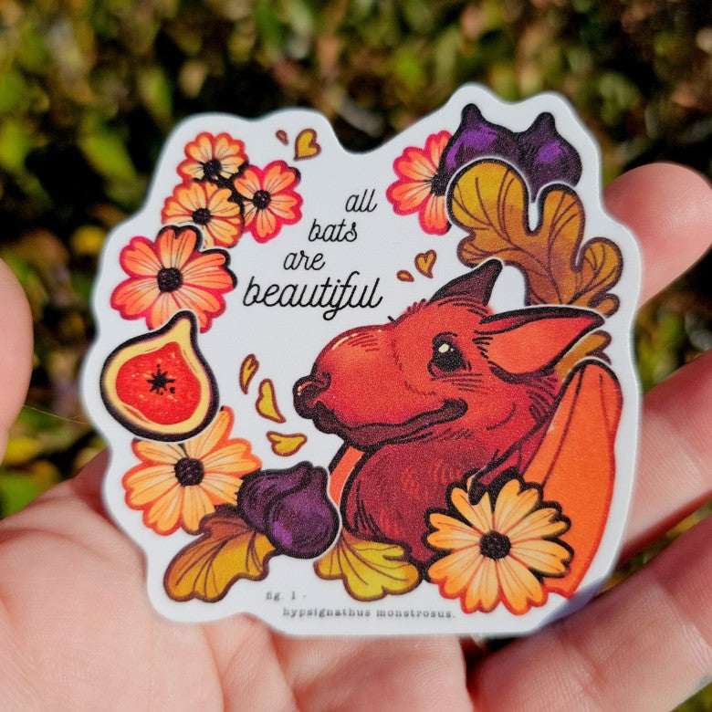 all bats are beautiful sticker