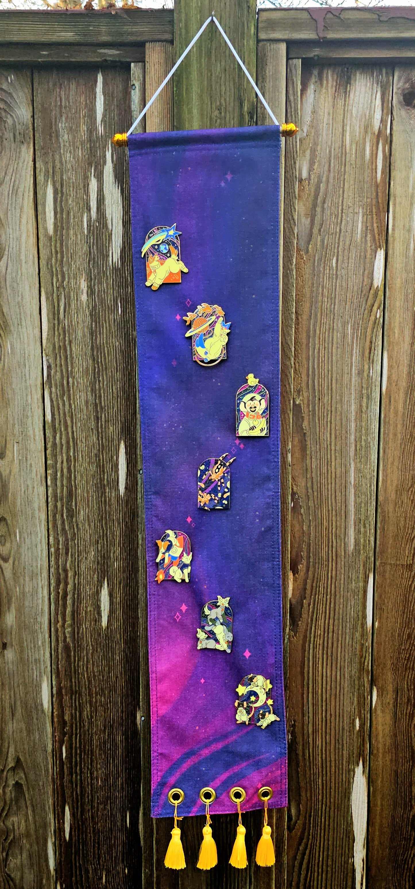 space hanging wall pin banner