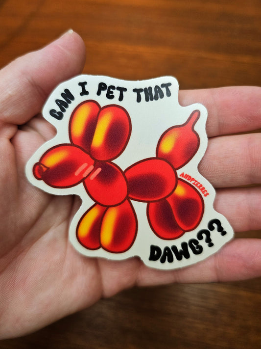 balloon dog sticker