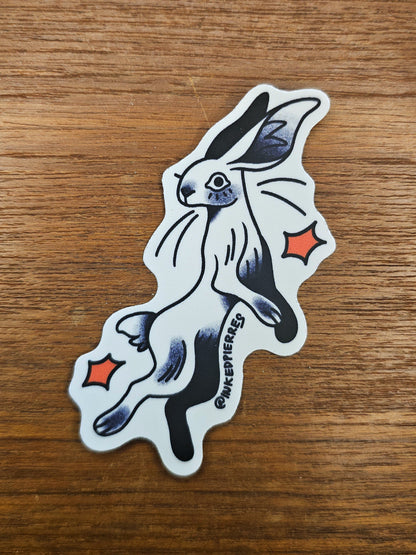 jumping rabbit sticker
