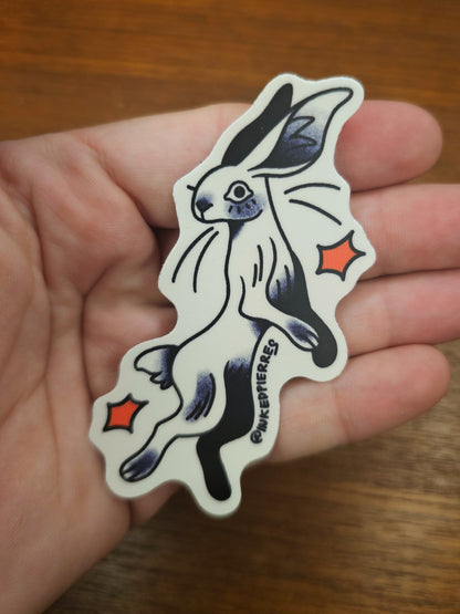 jumping rabbit sticker