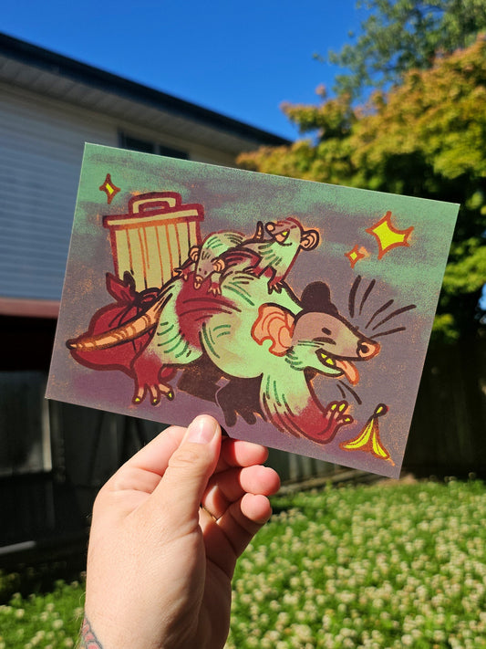 possum mom print (september 2024 print club)