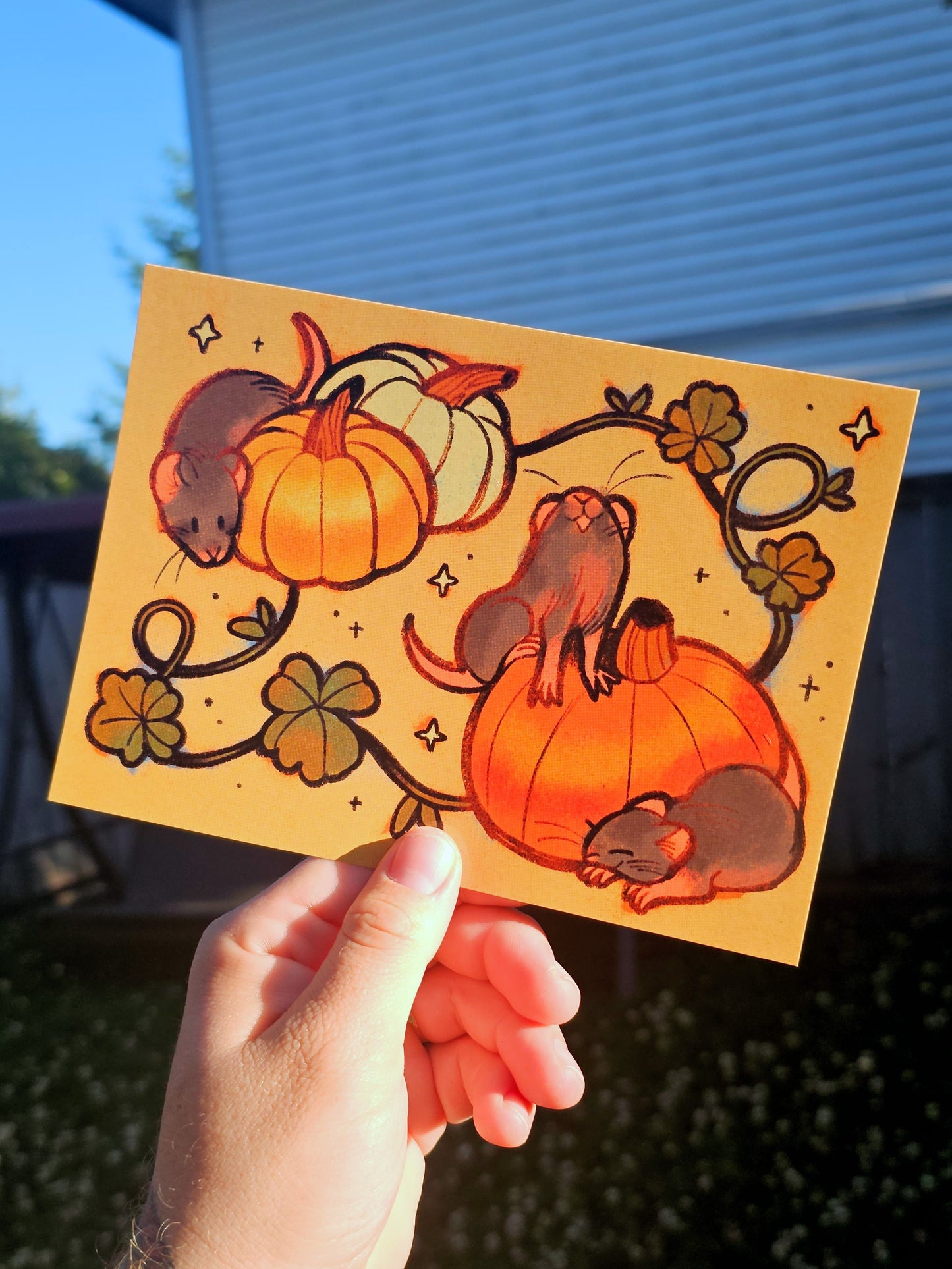 pumpkin mice print (october 2025 print club)