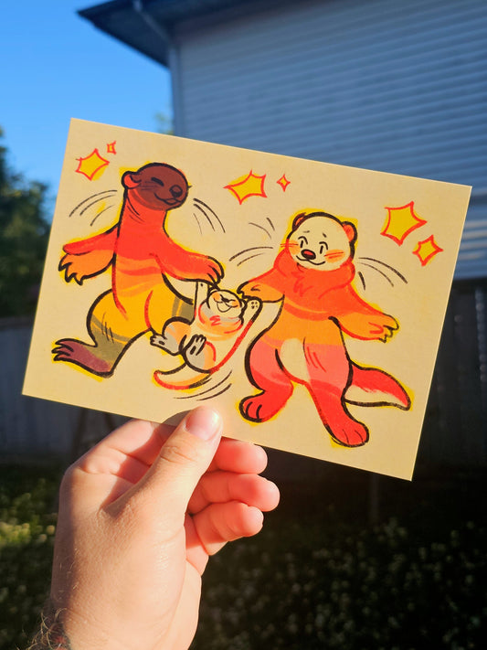 otter family print (june 2025 print club)