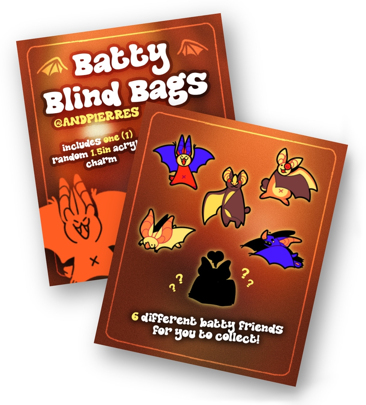 ** PREORDER ** batty blind bag acrylic charms (SERIES 2)