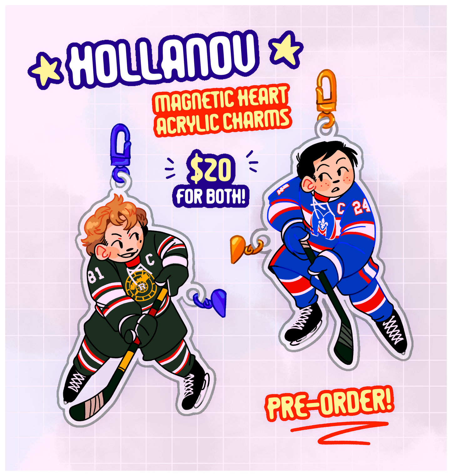 ** PREORDER ** hollanov heart linking keychains