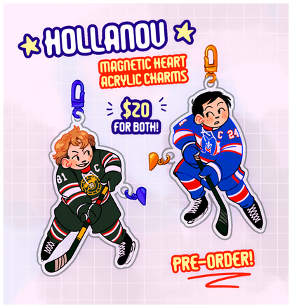 ** PREORDER ** hollanov heart linking keychains