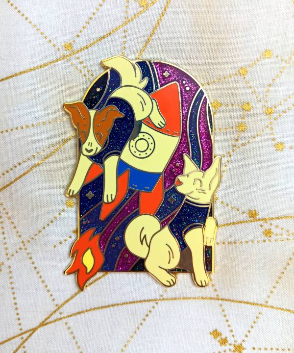 space animal pins