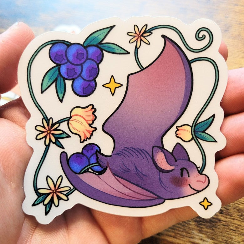 fruit bat transparent vinyl stickers
