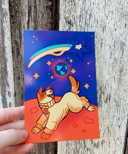 space animal postcards