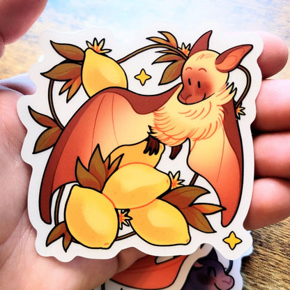 fruit bat transparent vinyl stickers