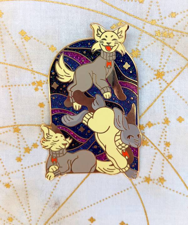 space animal pins