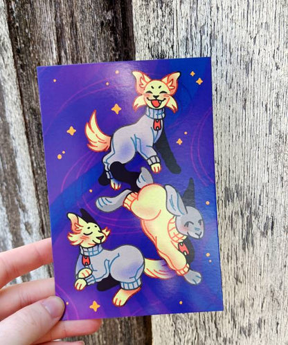 space animal postcards