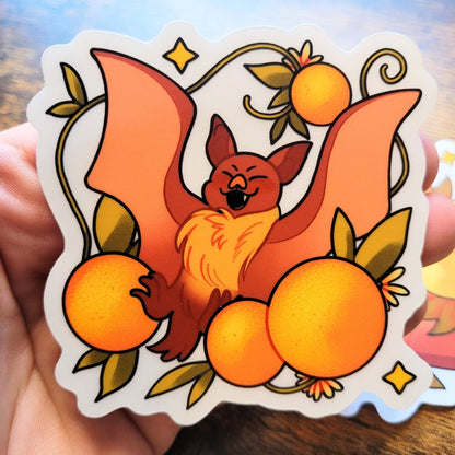 fruit bat transparent vinyl stickers