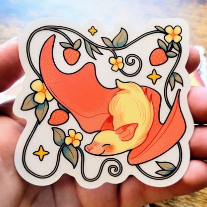fruit bat transparent vinyl stickers